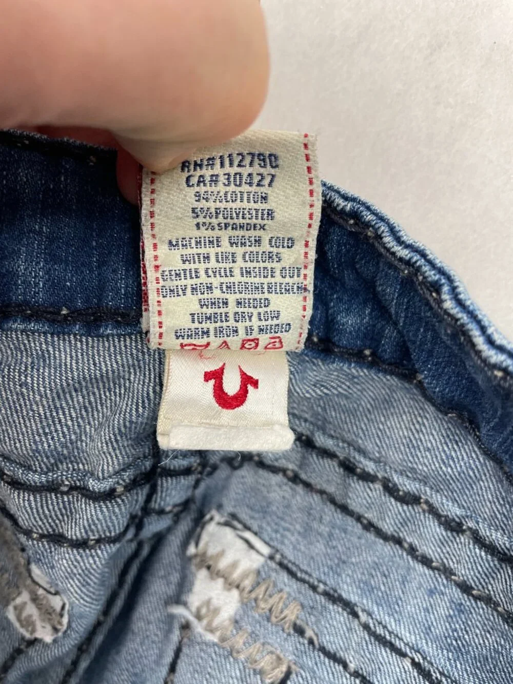 True Religion Joey Super T Flare Leg Jeans Made In USA Vintage Women's 29x31 - Picture 6 of 13